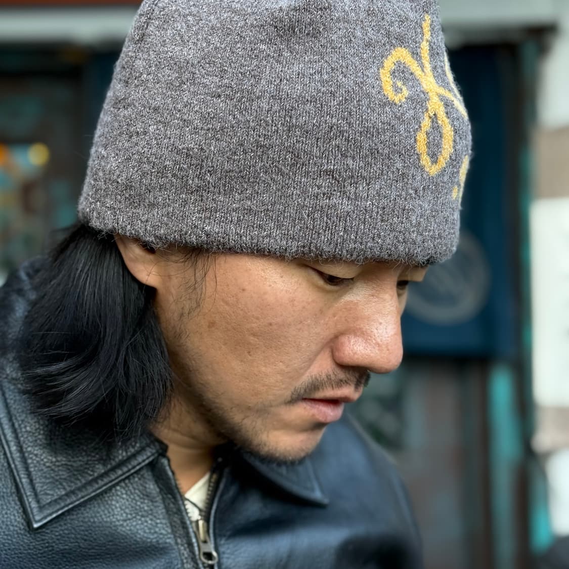 키앙크 알파카 울 블랜드 비니 [아쿠아블루/베이지] 상품이미지8