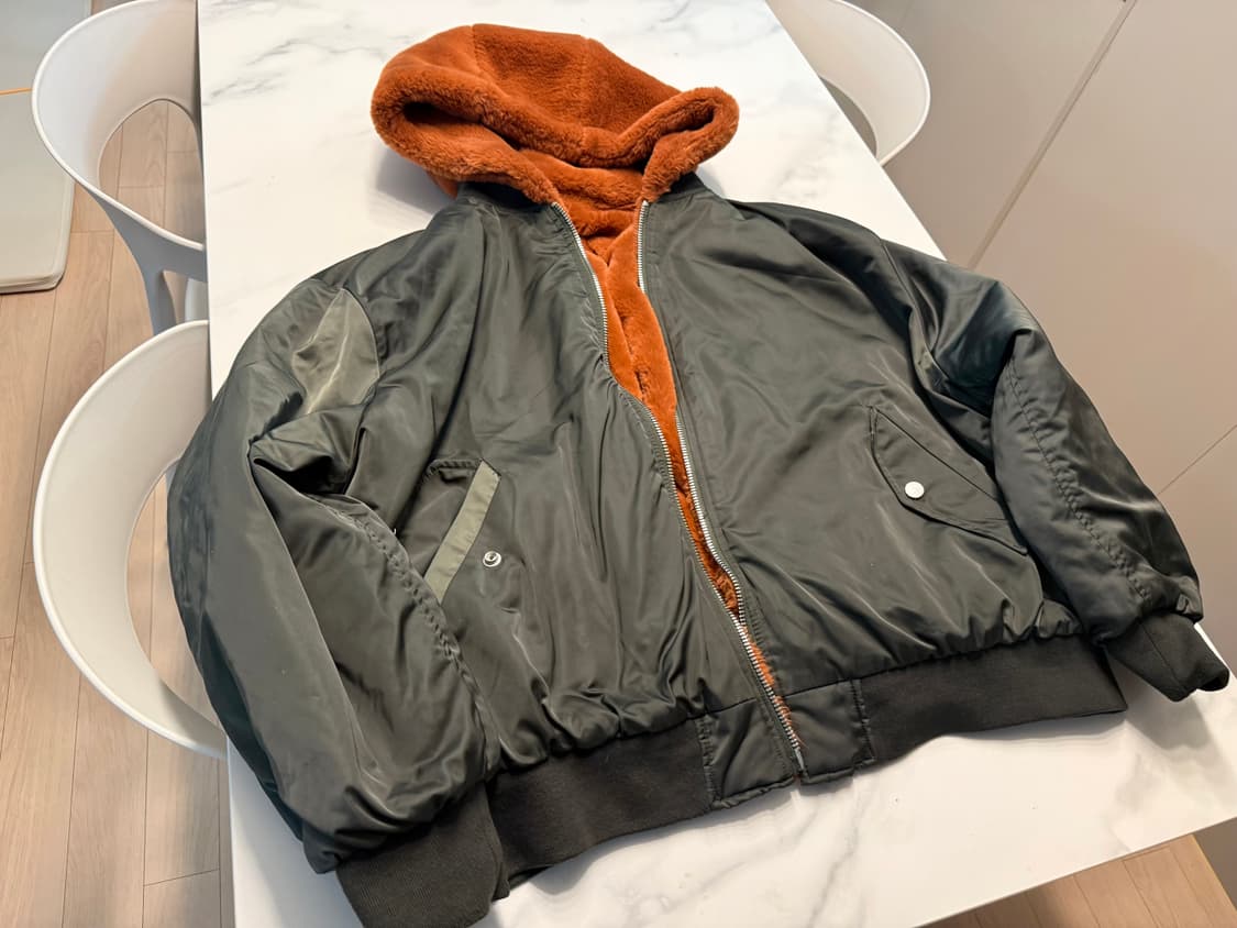 자라 퍼 양면 패딩 L 정품 상품이미지6