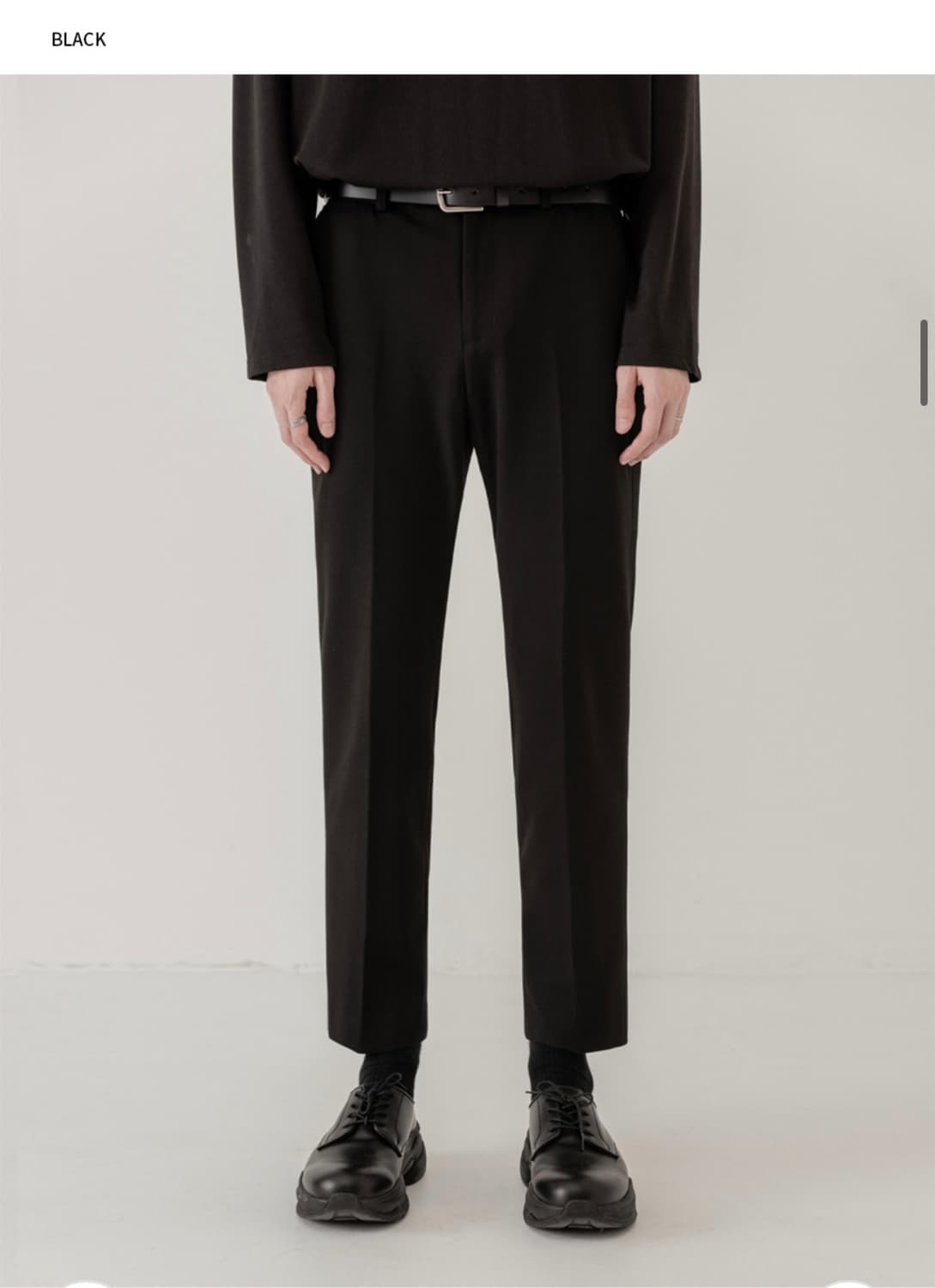(M) 드로우핏 모더니티 히든 밴딩 슬랙스 [BLACK] 상품이미지3
