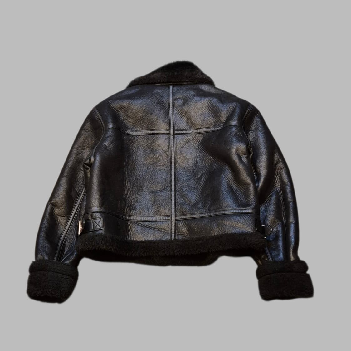 여성-FREE 블랙 숏 무스탕자켓  상품이미지2