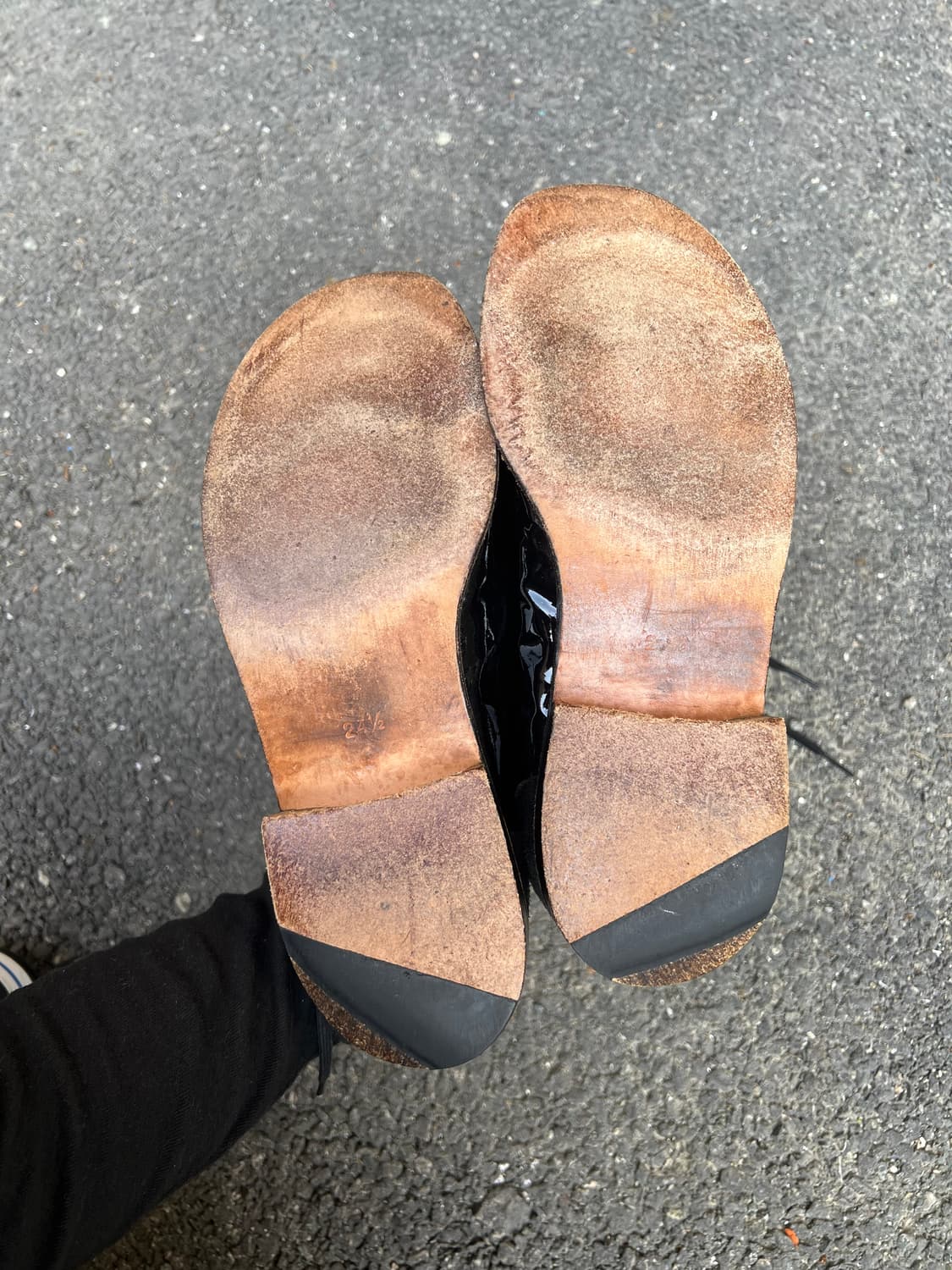 comme des garcons homme 에나멜 스웨이드 더비 245 상품이미지5