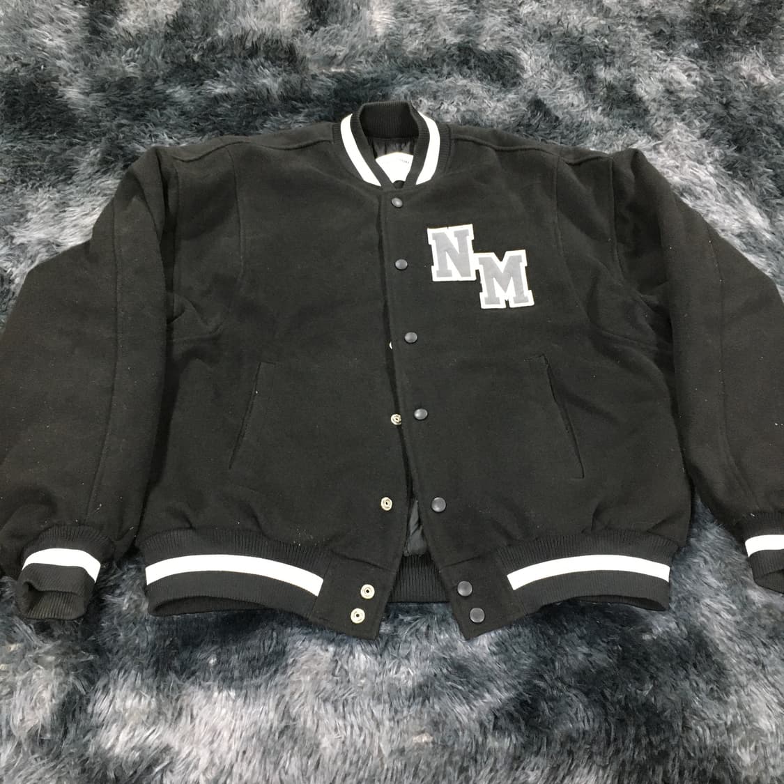 투티/0305 노매뉴얼 바시티 야구 점퍼 잠바 자켓 패딩 블랙 상품이미지2