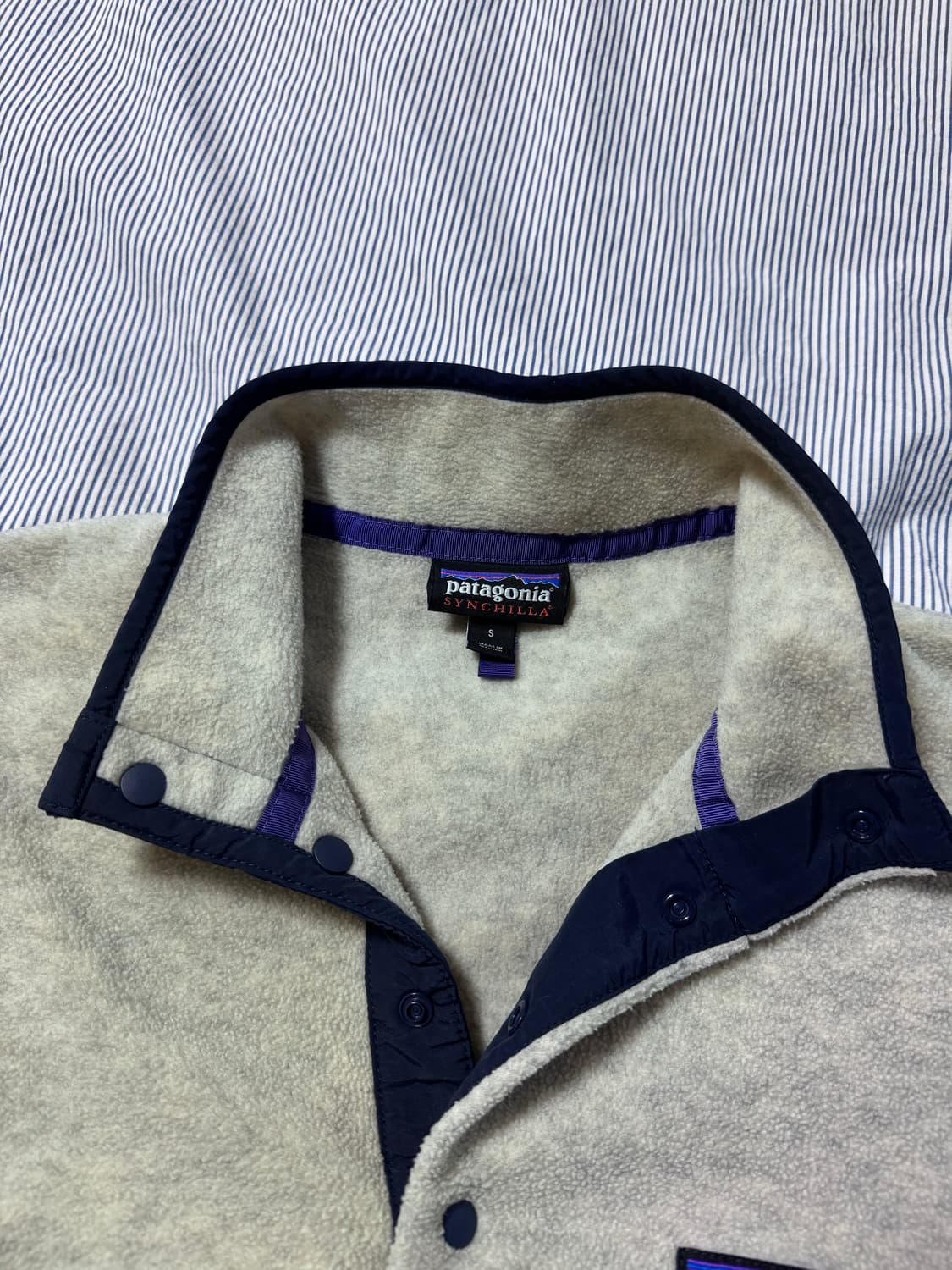 (SS급) 파타고니아 신칠라 헤비웨이트 스냅티 플리스 풀오버 오트밀 S 상품이미지5