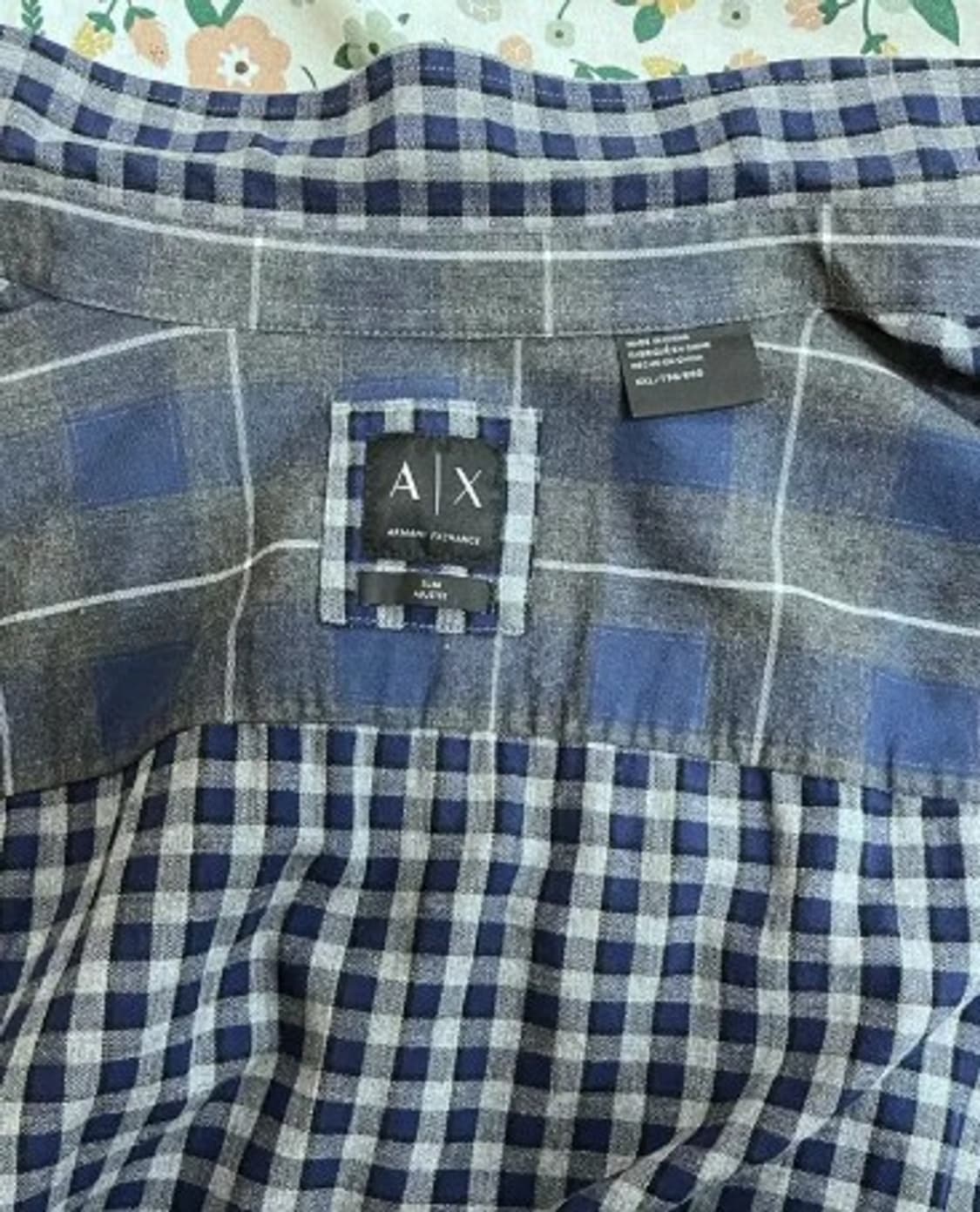 알마니 익스체인지 남성 체크셔츠 XXL사이즈 상품이미지4