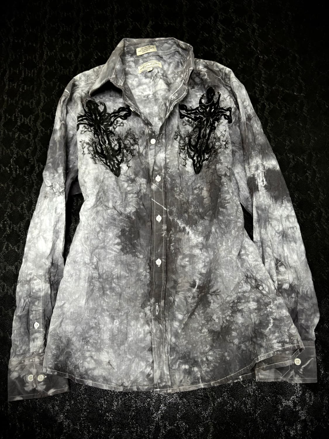 “Vintage”00’s V-Kei Cross& Wings Print S 상품이미지4
