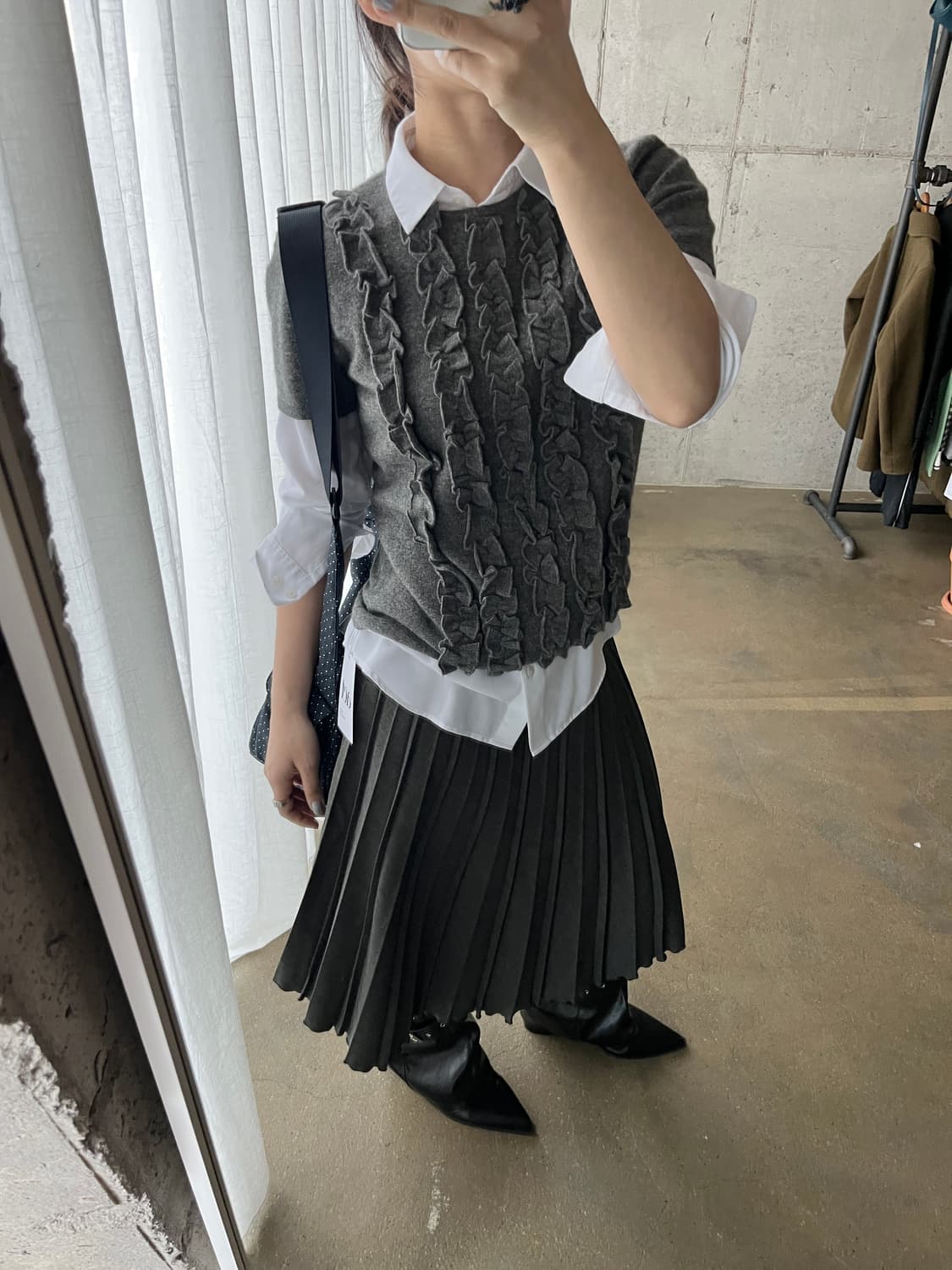 Theoria 플리츠 스커트 그레이 상품이미지5