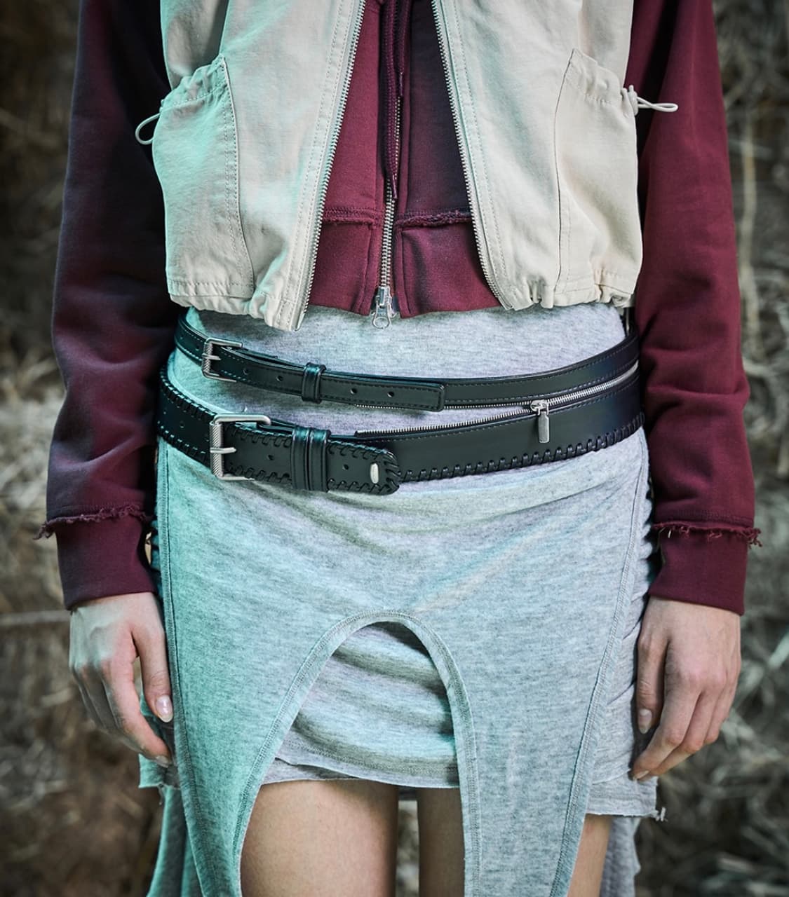 네거티브쓰리 투웨이 레더 벨트 상품이미지1