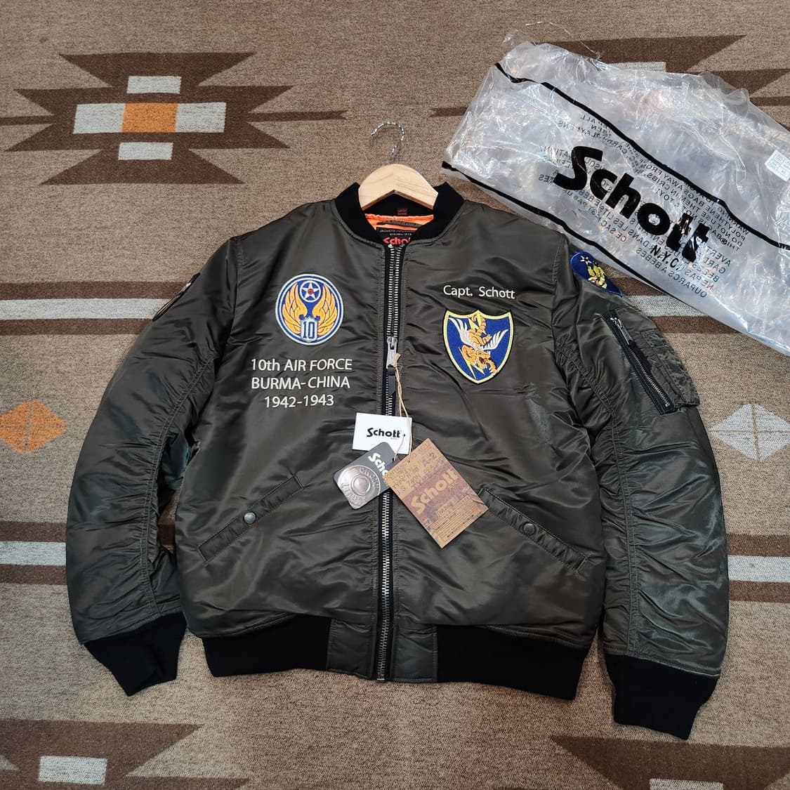 새상품)Schott nyc 쇼트 MA-1 자켓 XL 봄버 상품이미지2