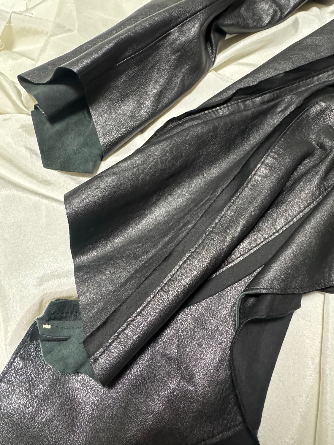 00s Mode Shirring Ramskin Leather Jacket 상품이미지3