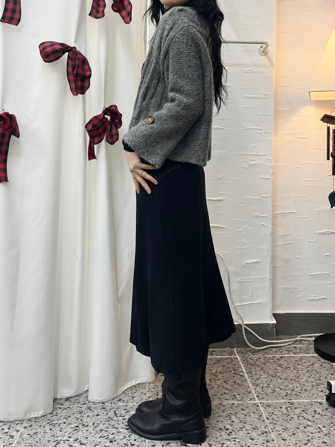 Cropped knit cardigan 상품이미지3