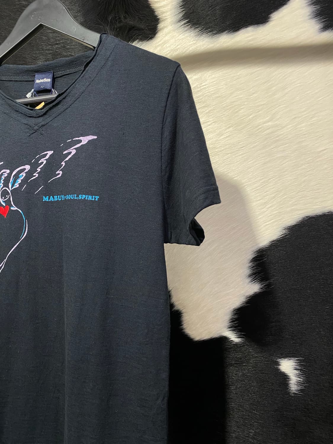 Habu box 날개 프린팅 디테일 반팔 티셔츠 상품이미지4