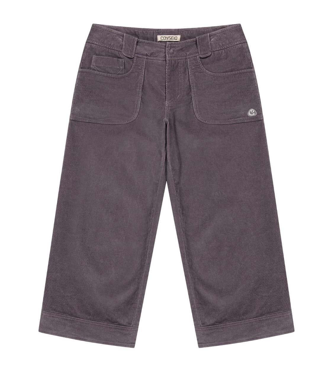 RUSTIC CORDUROY CAPRI PANTS PURPLE GREY 상품이미지1