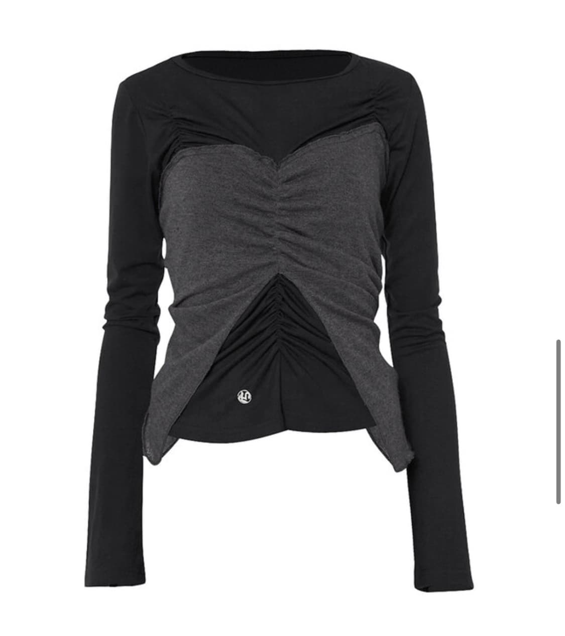 Bustier Layered Long Sleeve (FL-152_Blac 상품이미지1