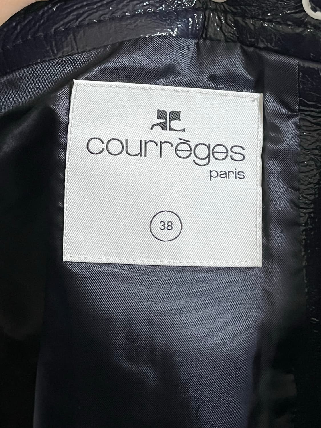 Courreges vinyl mini skirt navy 상품이미지5