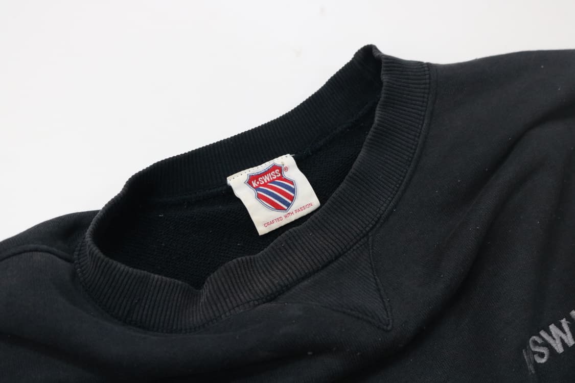 K-SWISS 케이스위스 빈티지 브이 가젯 자수 로고 블랙 맨투맨 (M) 상품이미지5