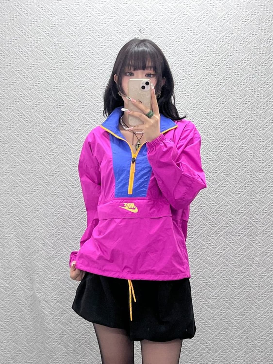 나이키 Y2K 레트로 00's 핫핑크 바람막이 아노락 M C11351 상품이미지2