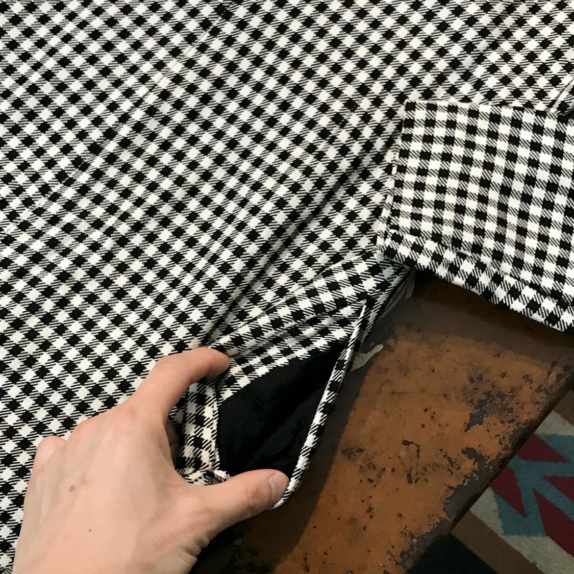 90s YSL 입생로랑 깅엄 체크 미니 원피스 여성 44 55 사이느 상품이미지6