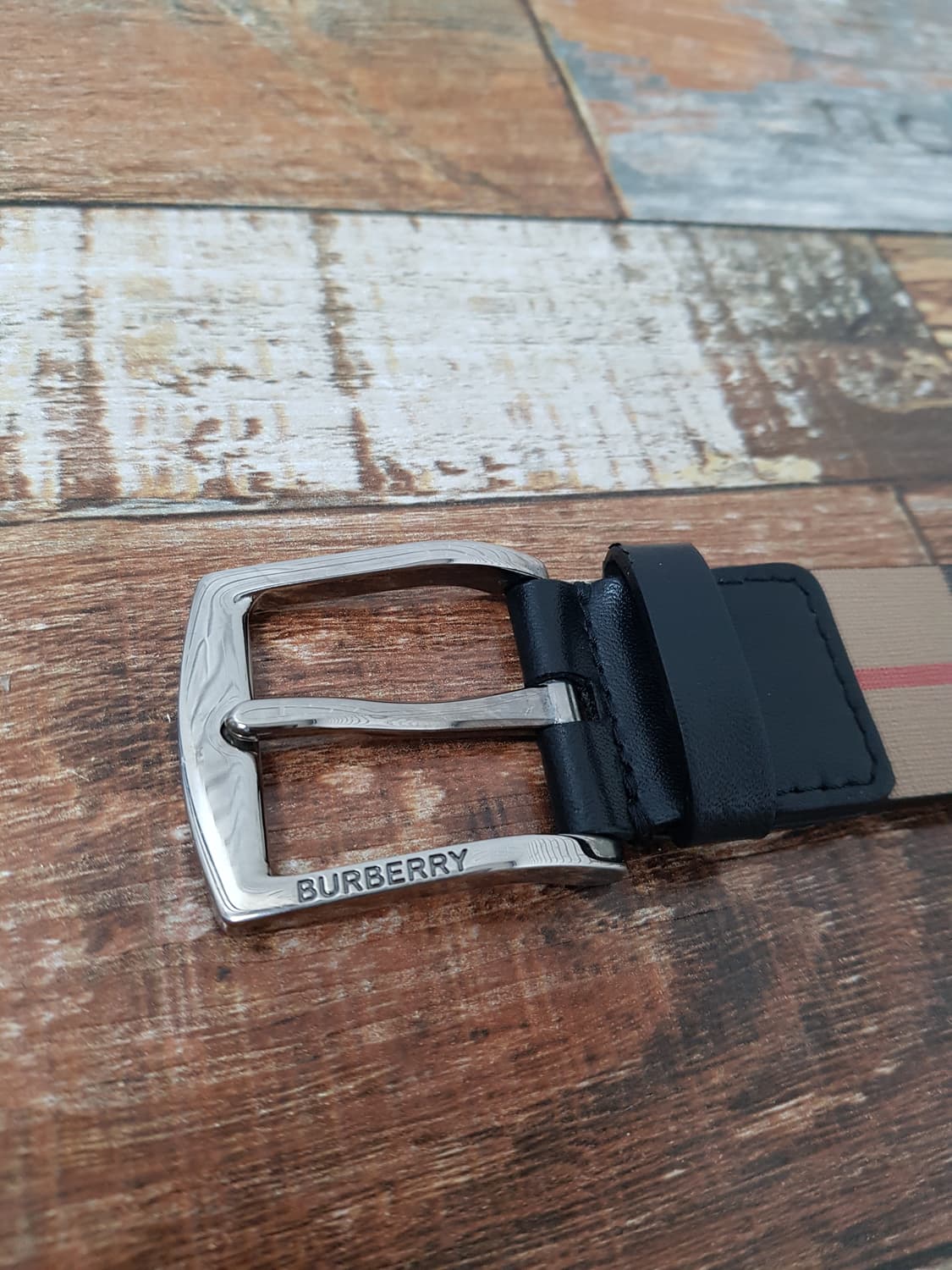 [36~40/정품] 버버리 체크레더 남성벨트 상품이미지3