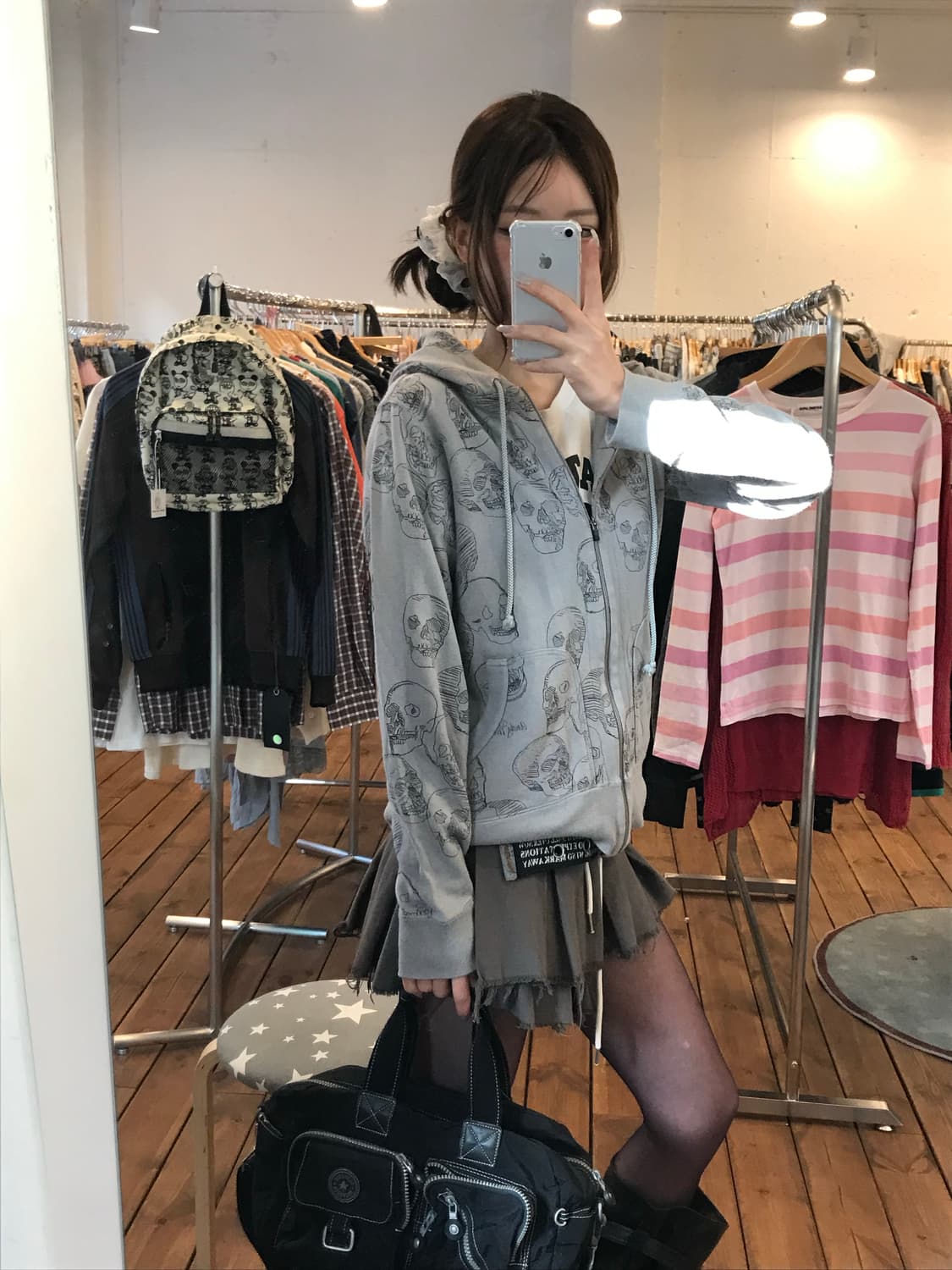 히스테릭글래머 스컬 후드집업 상품이미지5