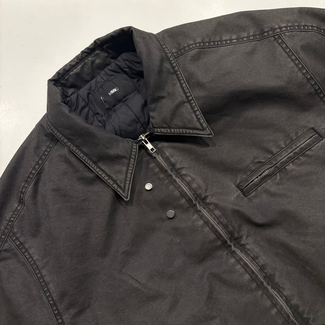 [M] MMIC 워크 누빔 워싱 자켓 카키색 D263 상품이미지3