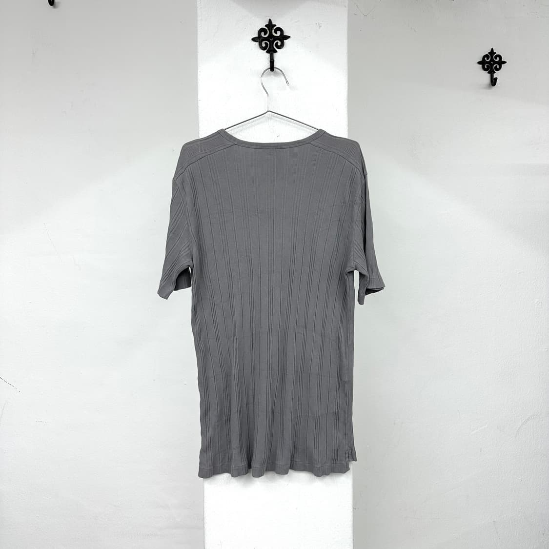 DKNY grey coduroy snap short sleeve 상품이미지4