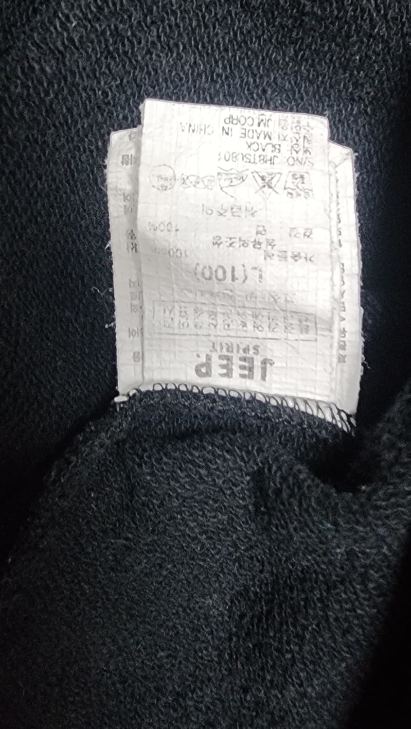 Jeep 맨투맨 블랙 L(100) 상품이미지4