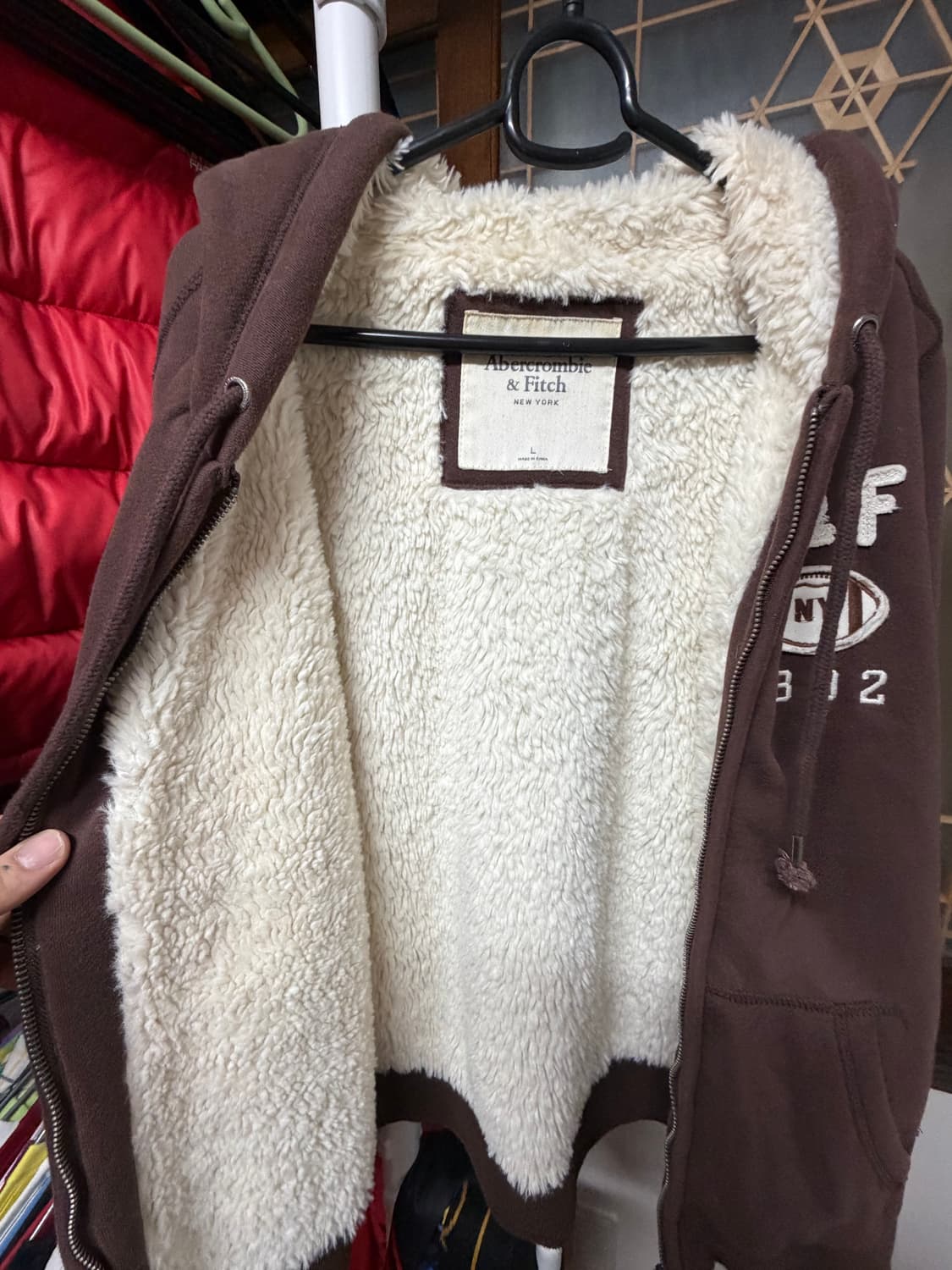 아베크롬비 양털 울프죠 후드집업 상품이미지3