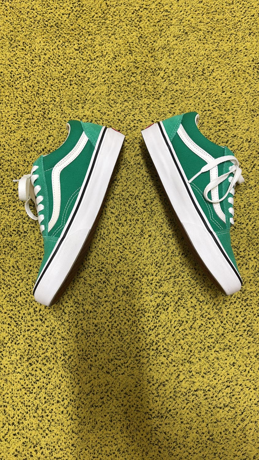 새 상품 급) 반스 올드스쿨 스니커즈 그린 230 상품이미지1