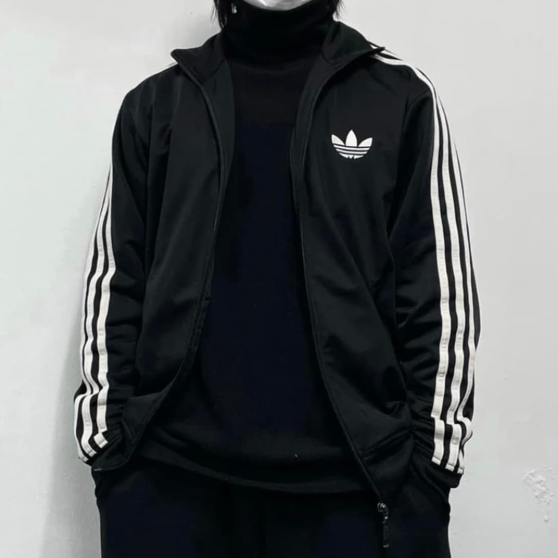 아디다스 블랙 삼선 파이어버드 트랙탑 져지자켓 상품이미지2