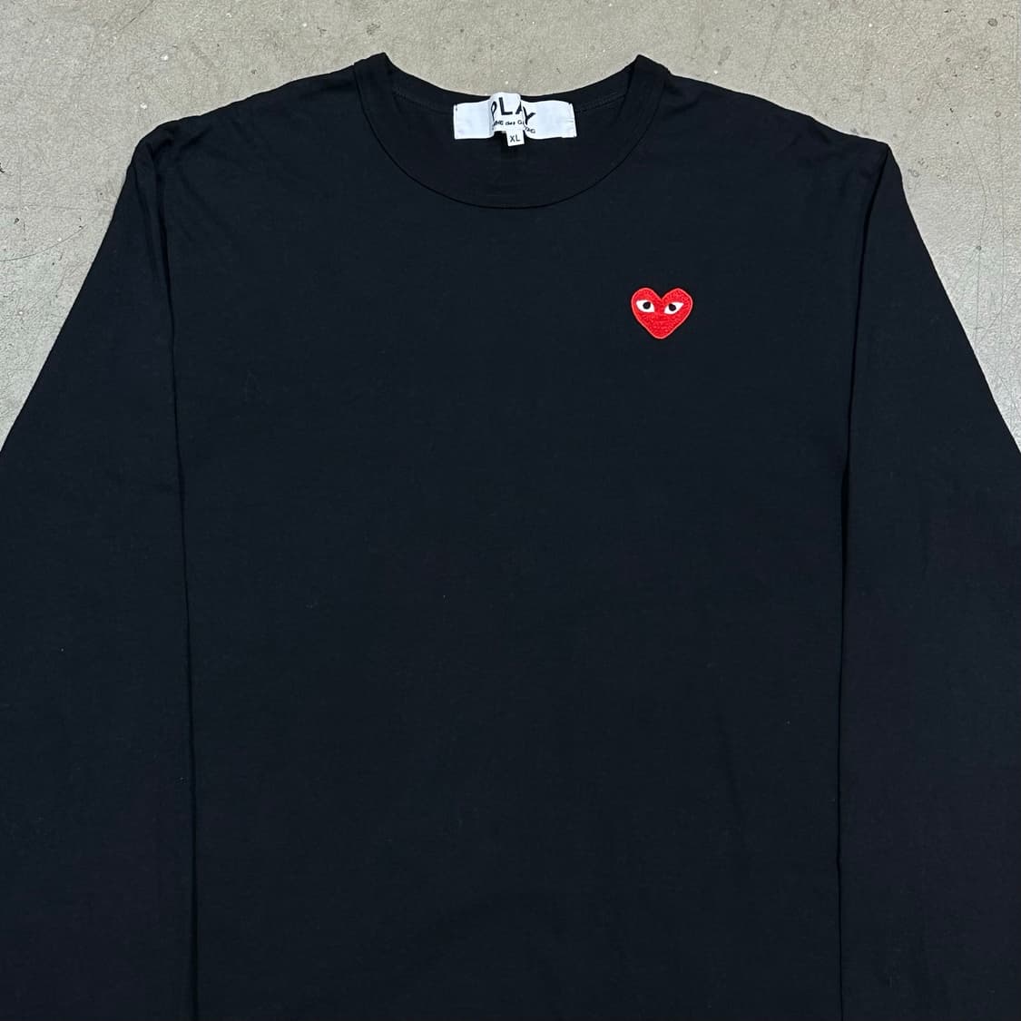 XL 꼼데가르송 블랙 롱슬리브 상품이미지1