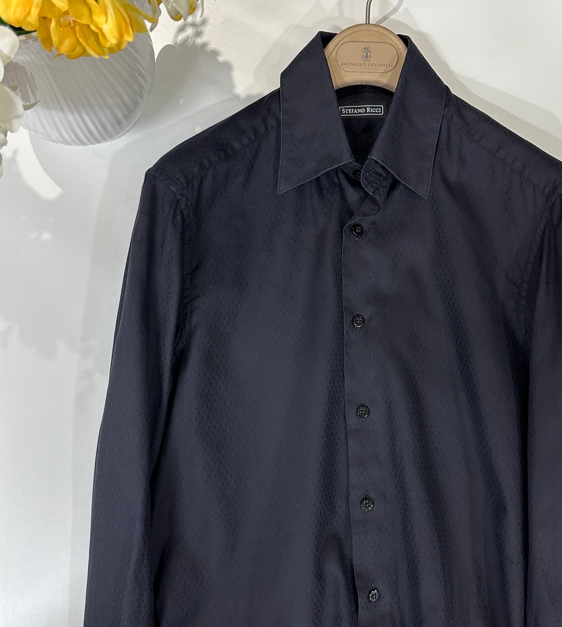 스테파노리치 블랙 코튼 셔츠 상품이미지1