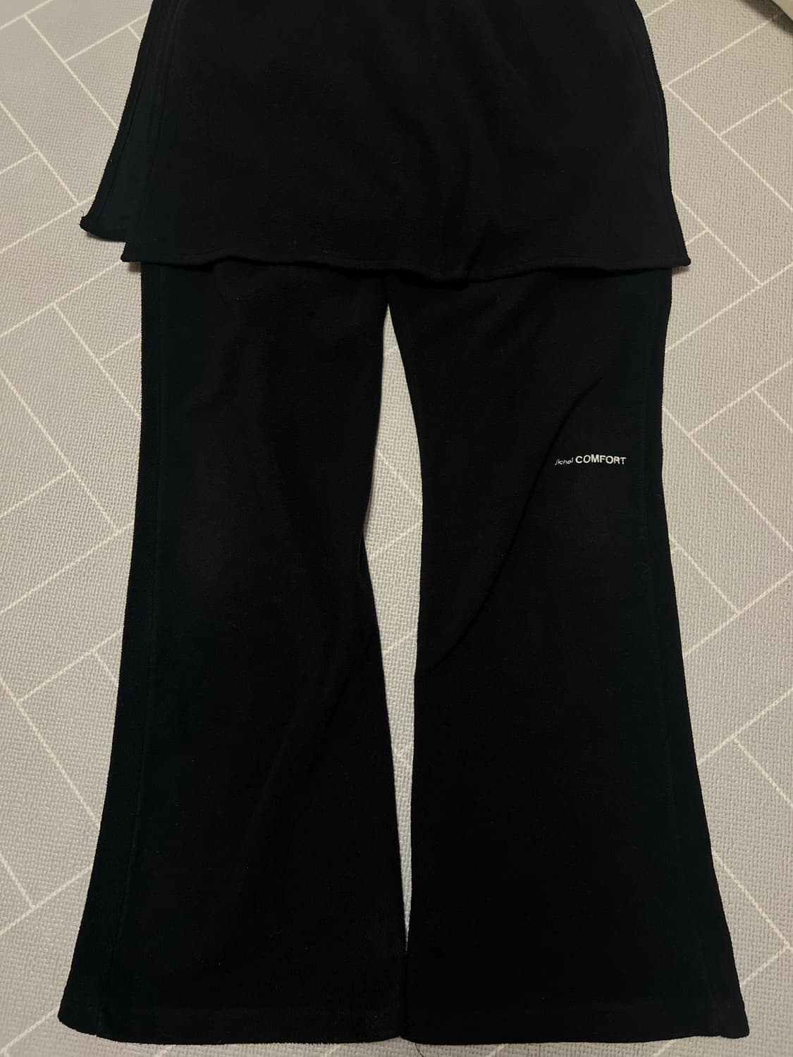 지초이 플리스 레이어드 팬츠 24-006 40cm 블랙 1사이즈 상품이미지2