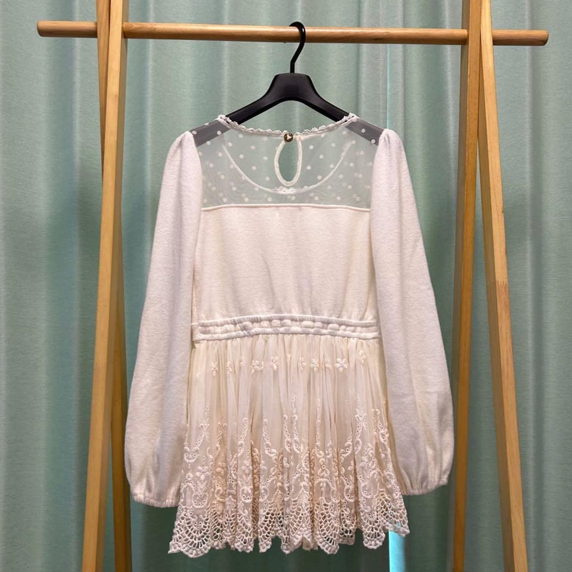 리즈리사 고전 레이스 핑크 원피스 라떼갸루 히메갸루 상품이미지2