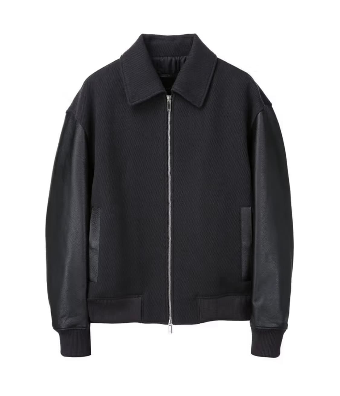 질스튜어트 캐시미어 양가죽 바시티 퀼팅 울 블루종 자켓 L(105) JN 상품이미지1