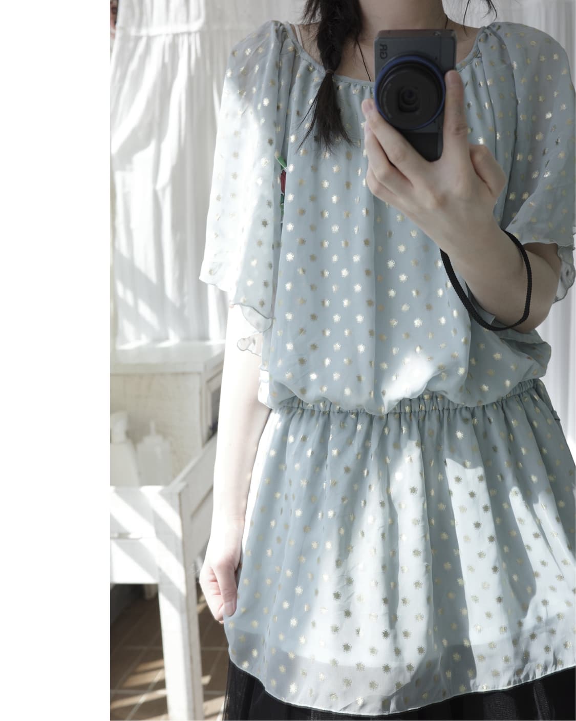 Mint dot blouse 상품이미지3