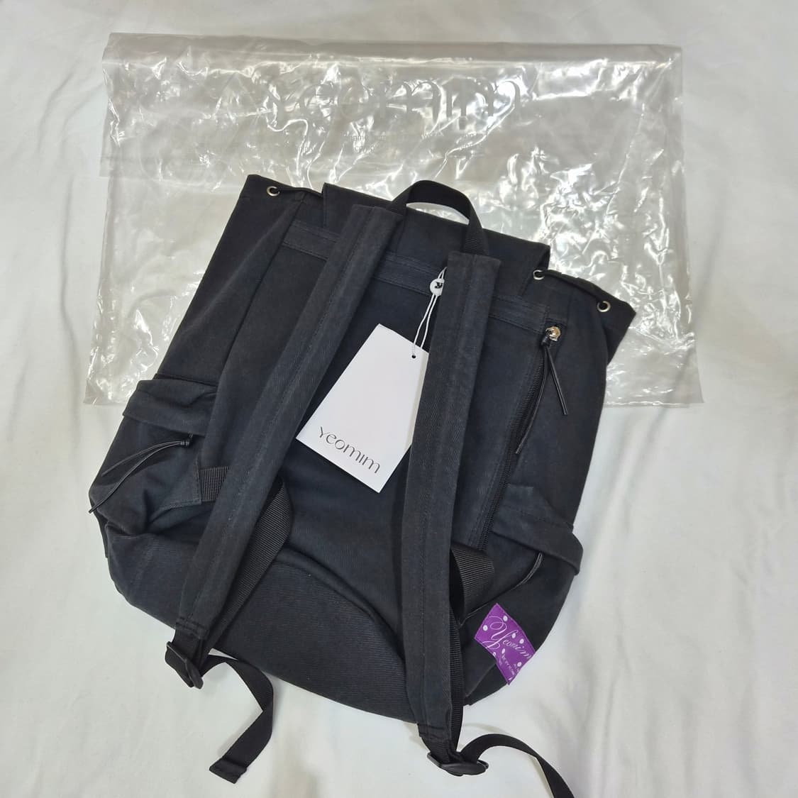 (새상품) 여밈 로우 레이아웃 백팩 (블랙) 상품이미지2