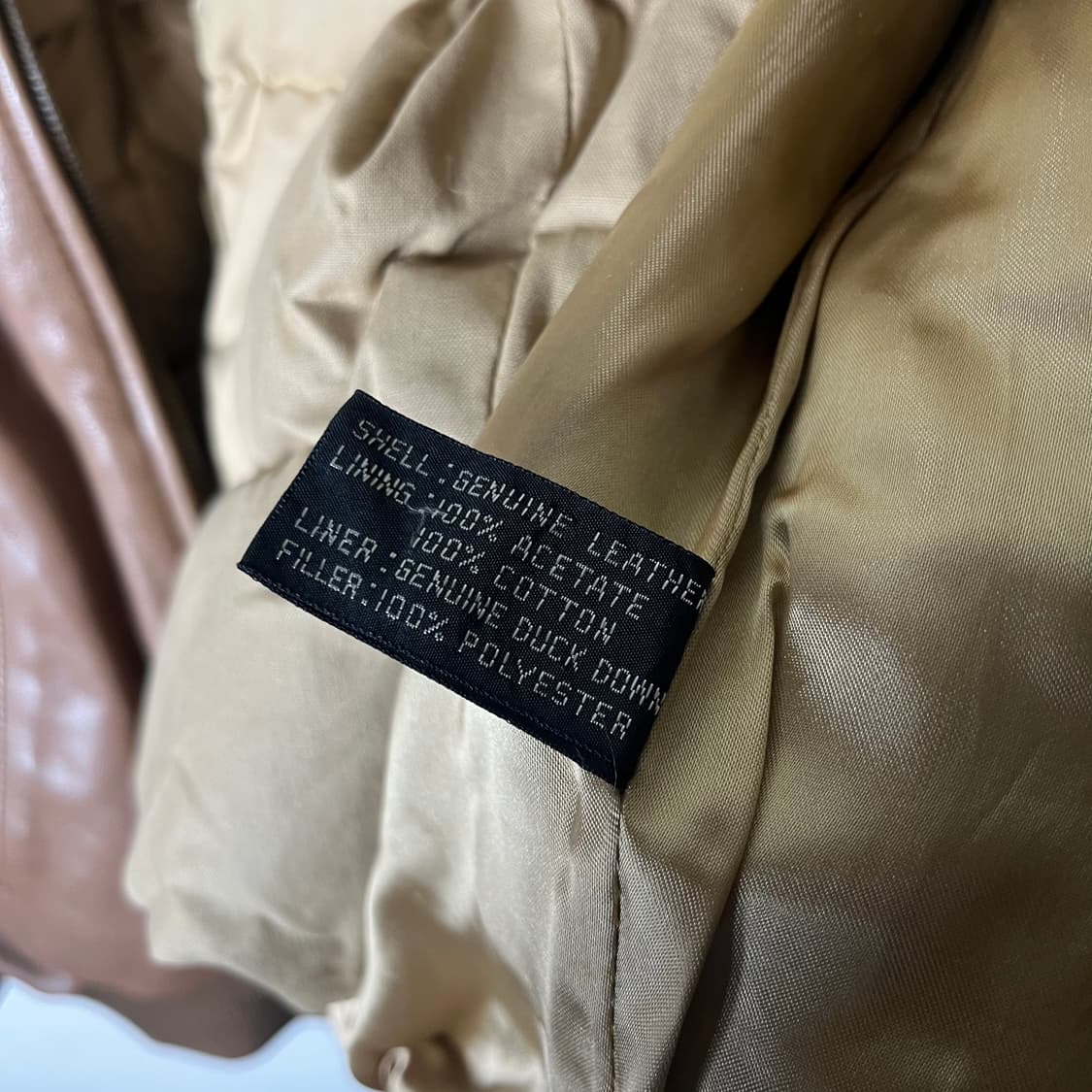 [Chevignon] 90's 쉐비뇽 A-2 리얼레더 자켓 (내피포함) 상품이미지6