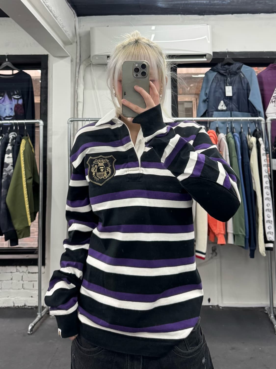 베이프 스트라이프 럭비 롱슬리브 상품이미지4