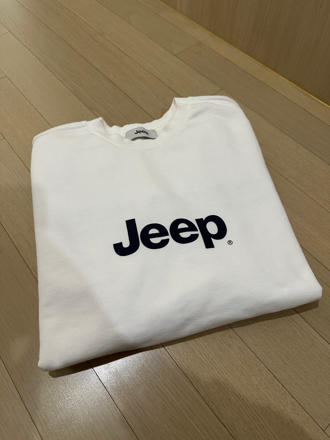 지프 맨투맨 화이트 95(M) 기모X 상품이미지1