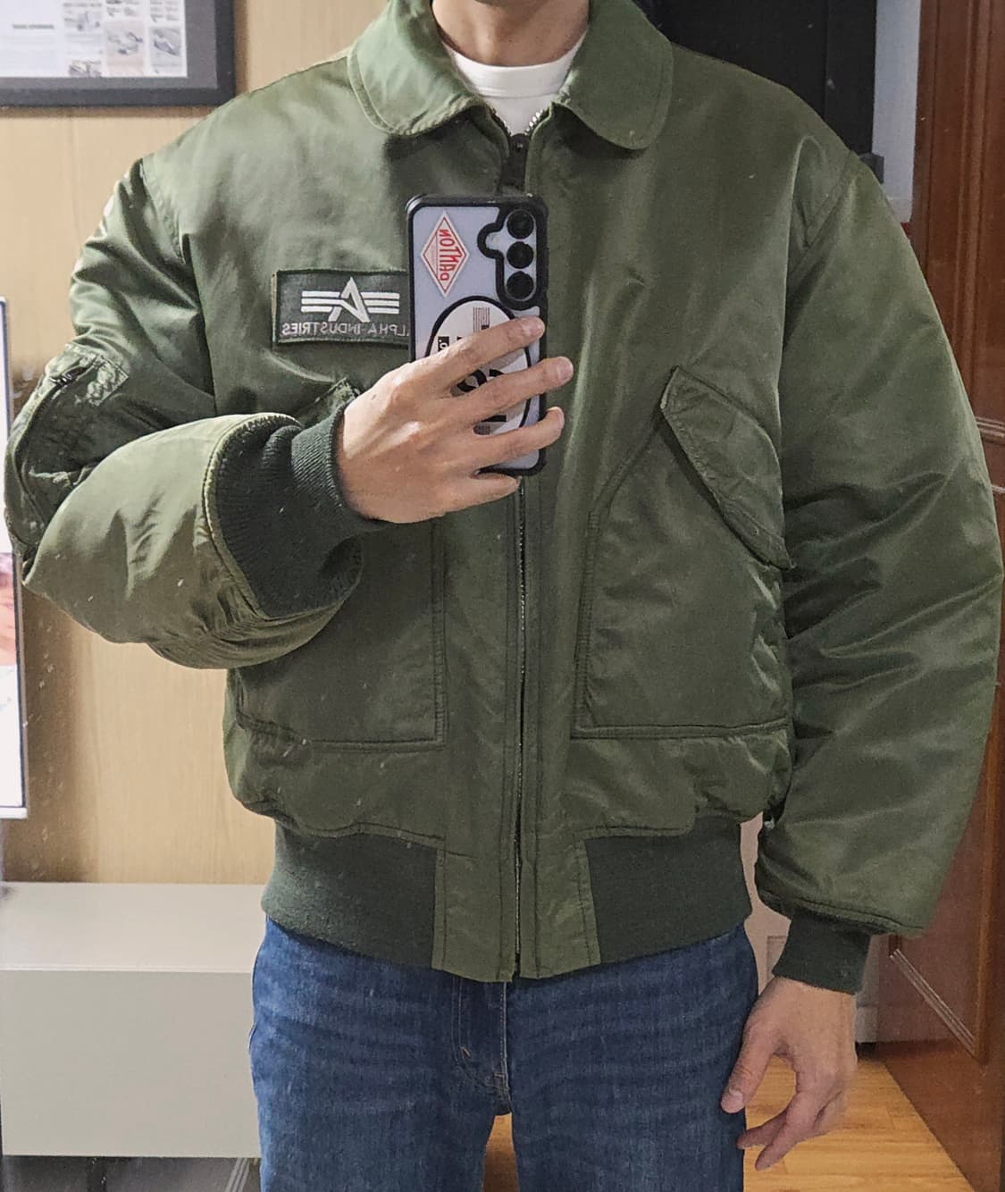 (착샷) 알파인더스트리 cwu-45 p 세이지 상품이미지8