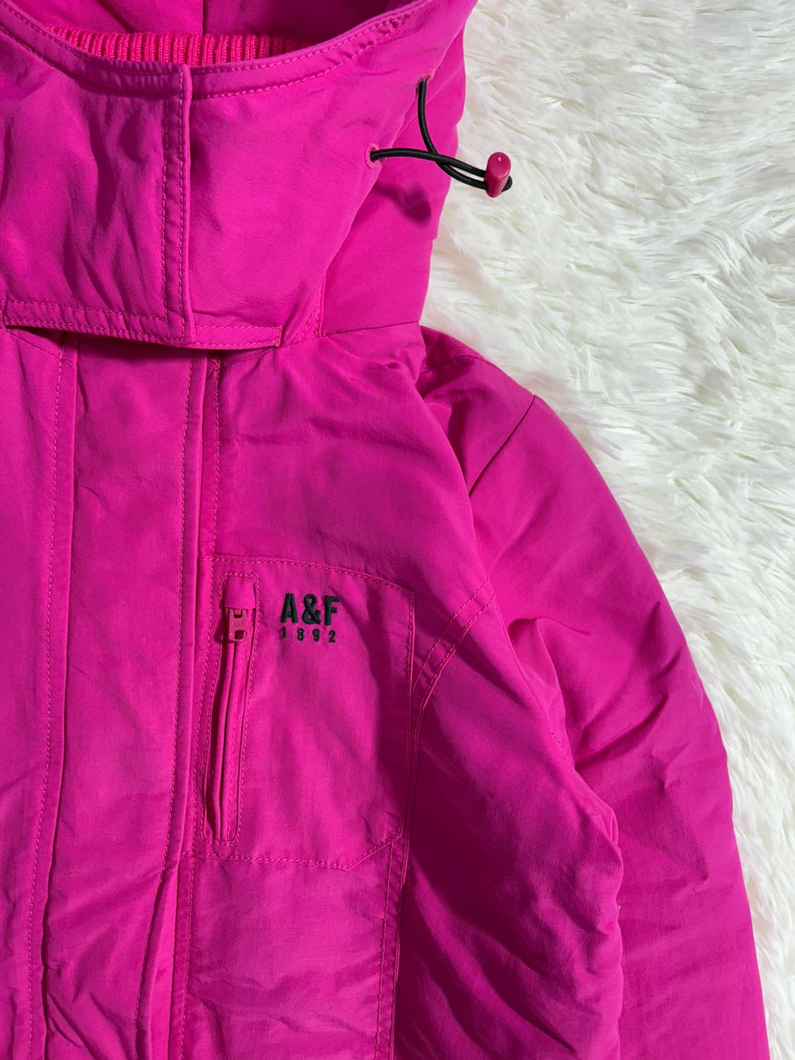 아베크롬비 딥핑크 자수로고 후디 자켓  상품이미지5