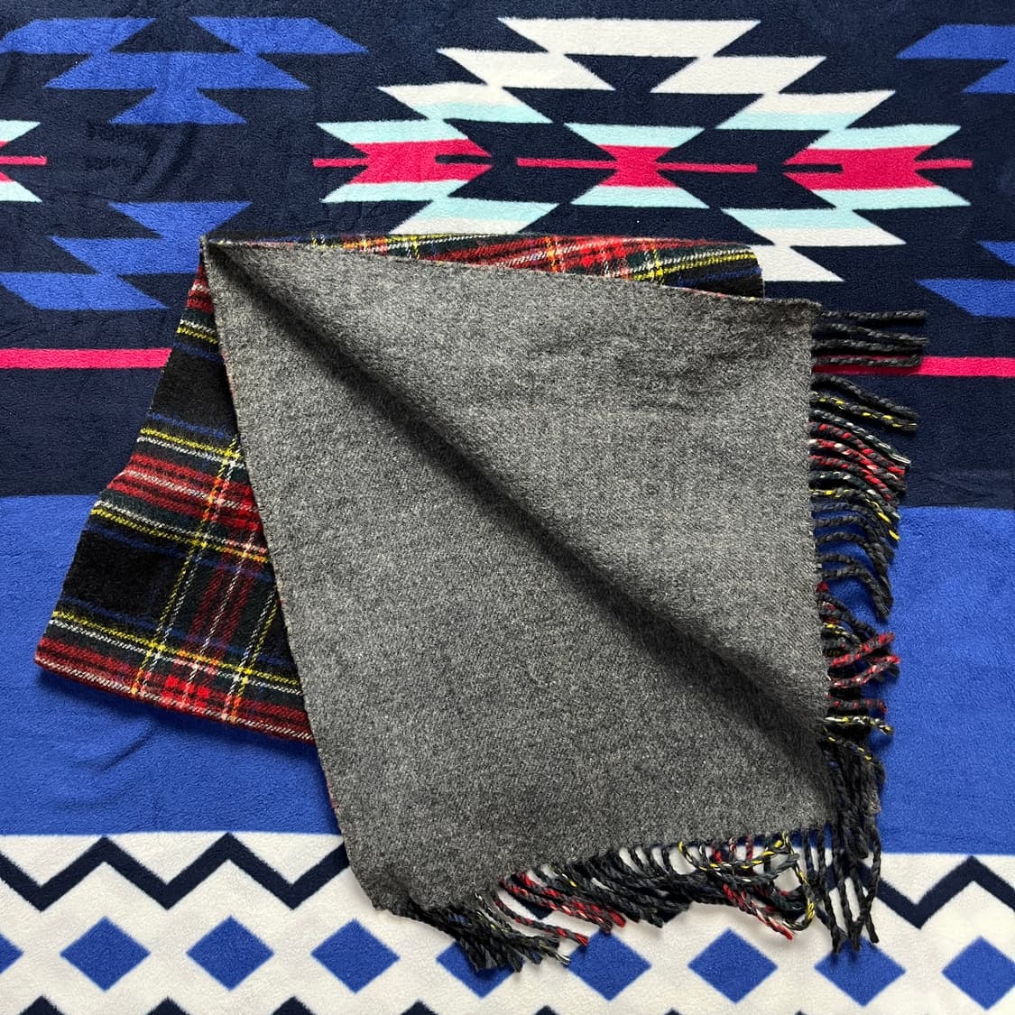 캐시미어 체크 머플러 상품이미지4