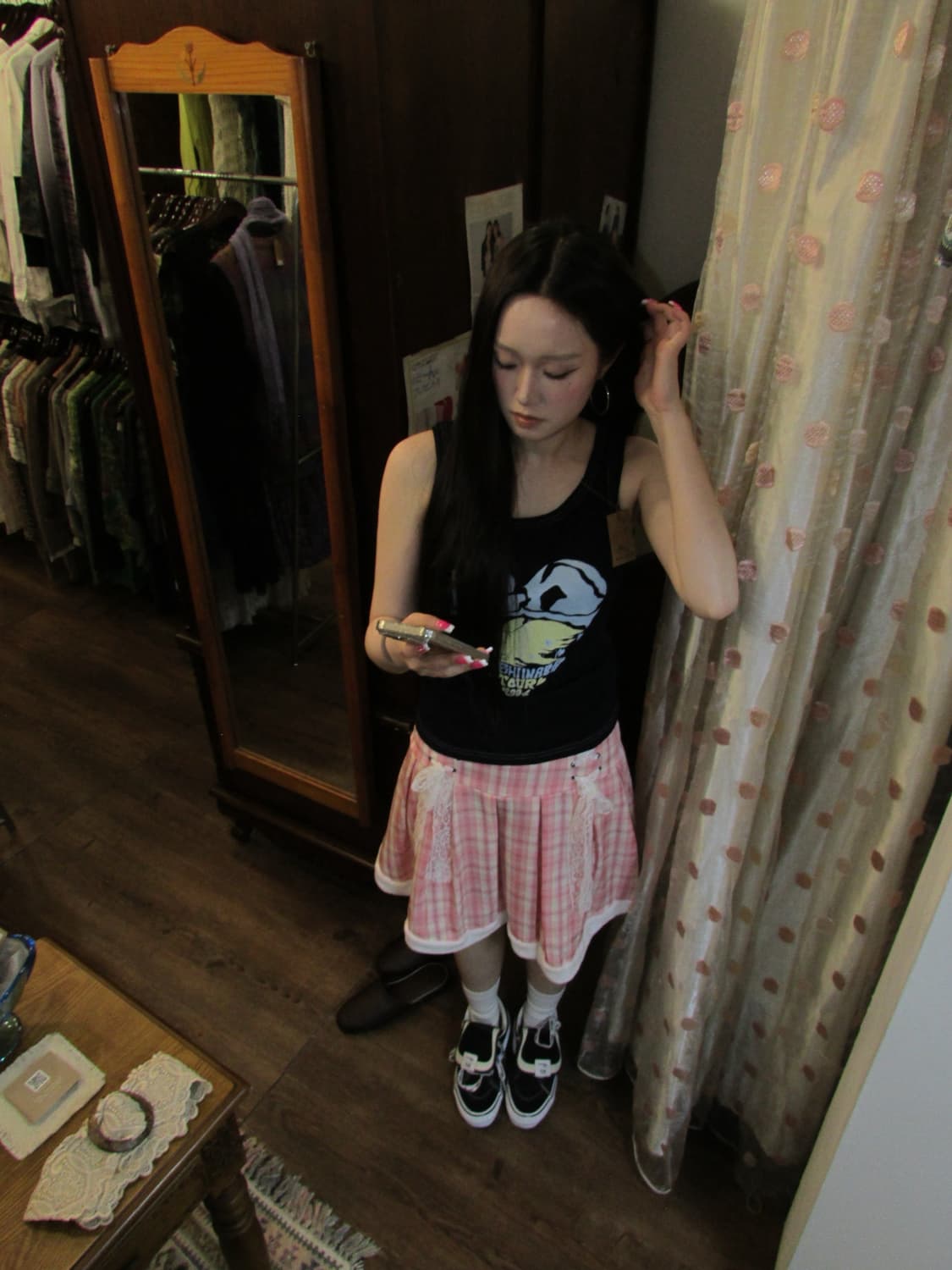 Jpn vintage heart grapic sleeveless 상품이미지2