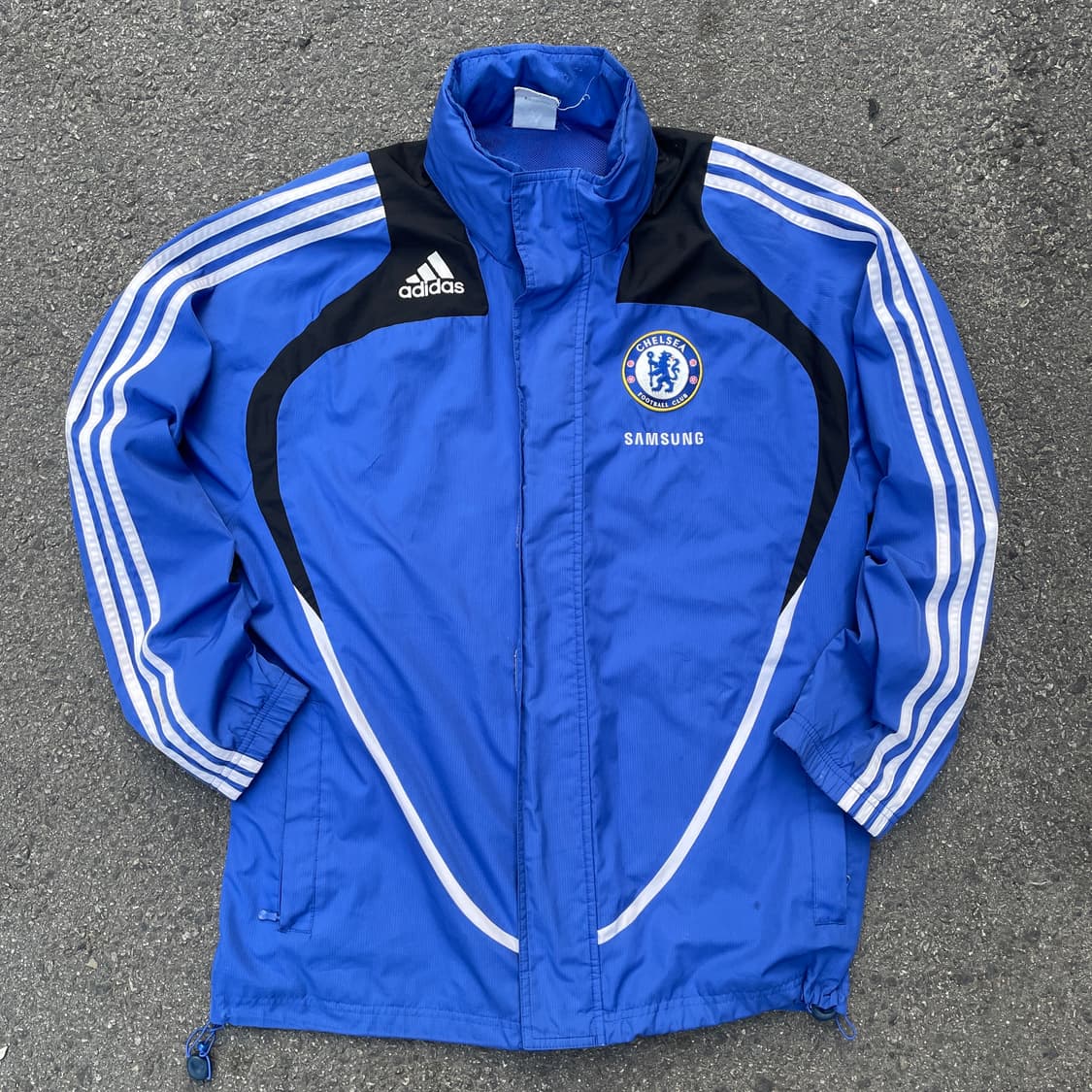 08 09 아디다스 첼시 삼성 축구팀 바람막이 빅로고 트랙자켓 XL 상품이미지5