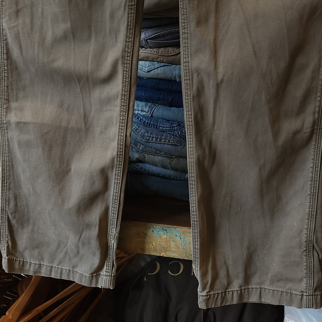 칼하트 워크팬츠 릴렉스드 핏 캔버스 팬츠 모스 그린 33x34 상품이미지6