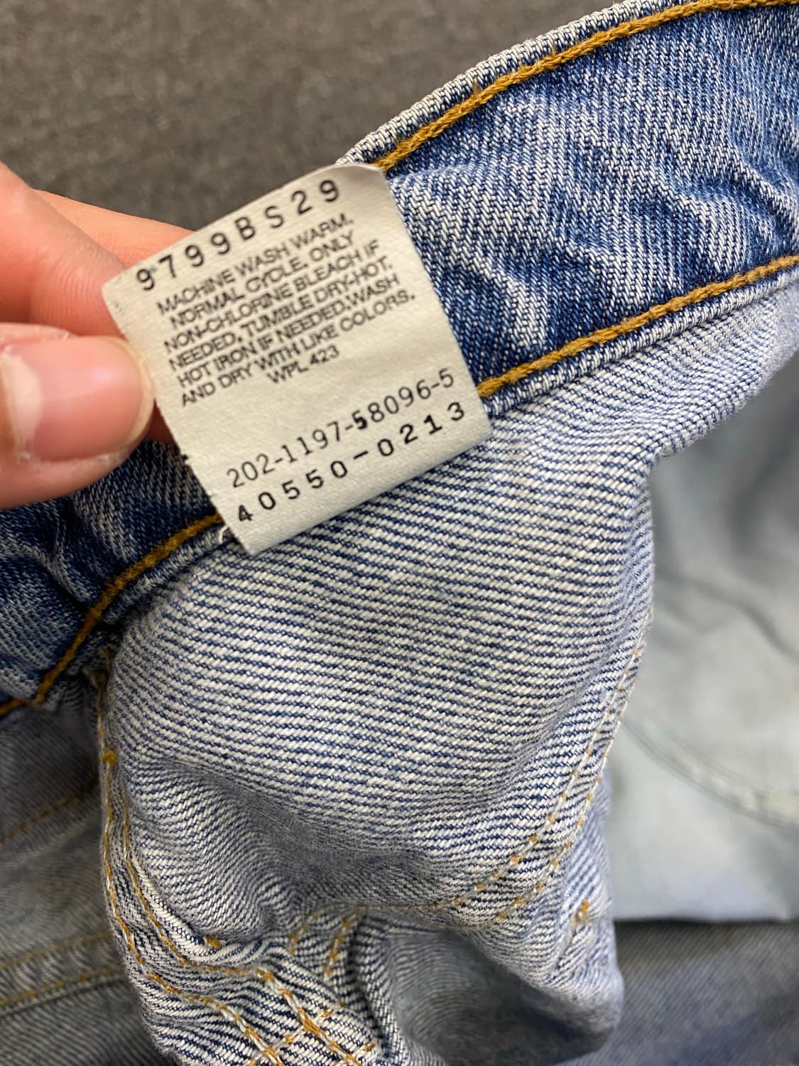 90s Levis 리바이스 550 오렌지탭 데님팬츠 (USA) 상품이미지10