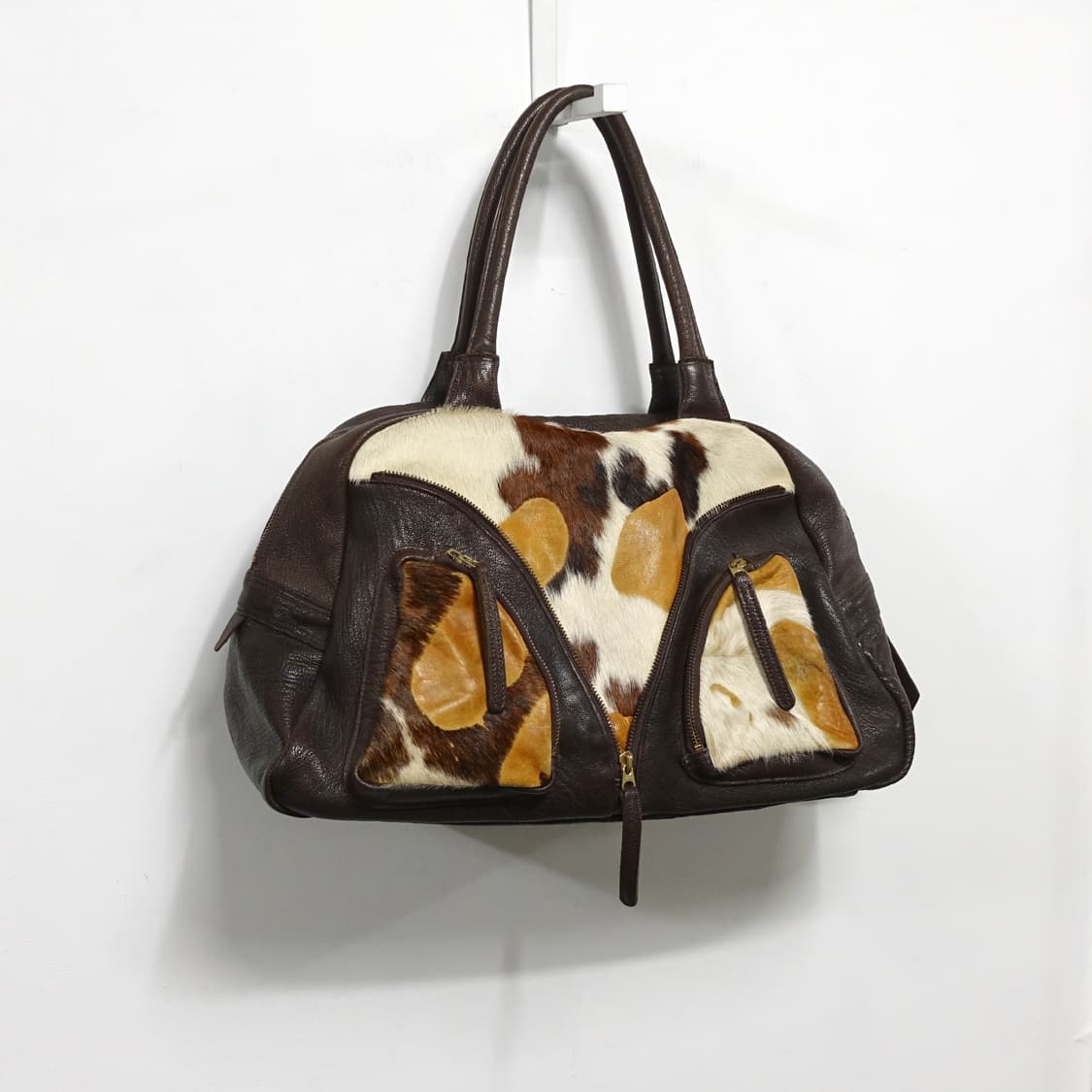 COWHIDE CALF HAIR FUR 카프헤어 송치 퍼 토트백 상품이미지2