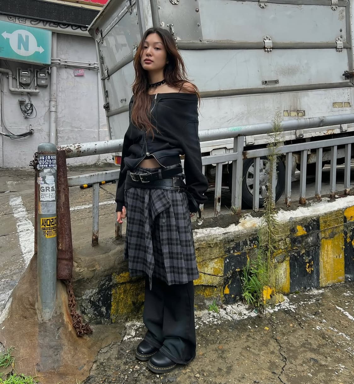 Lcdc 스프레드 워시드 집업 블랙 상품이미지2