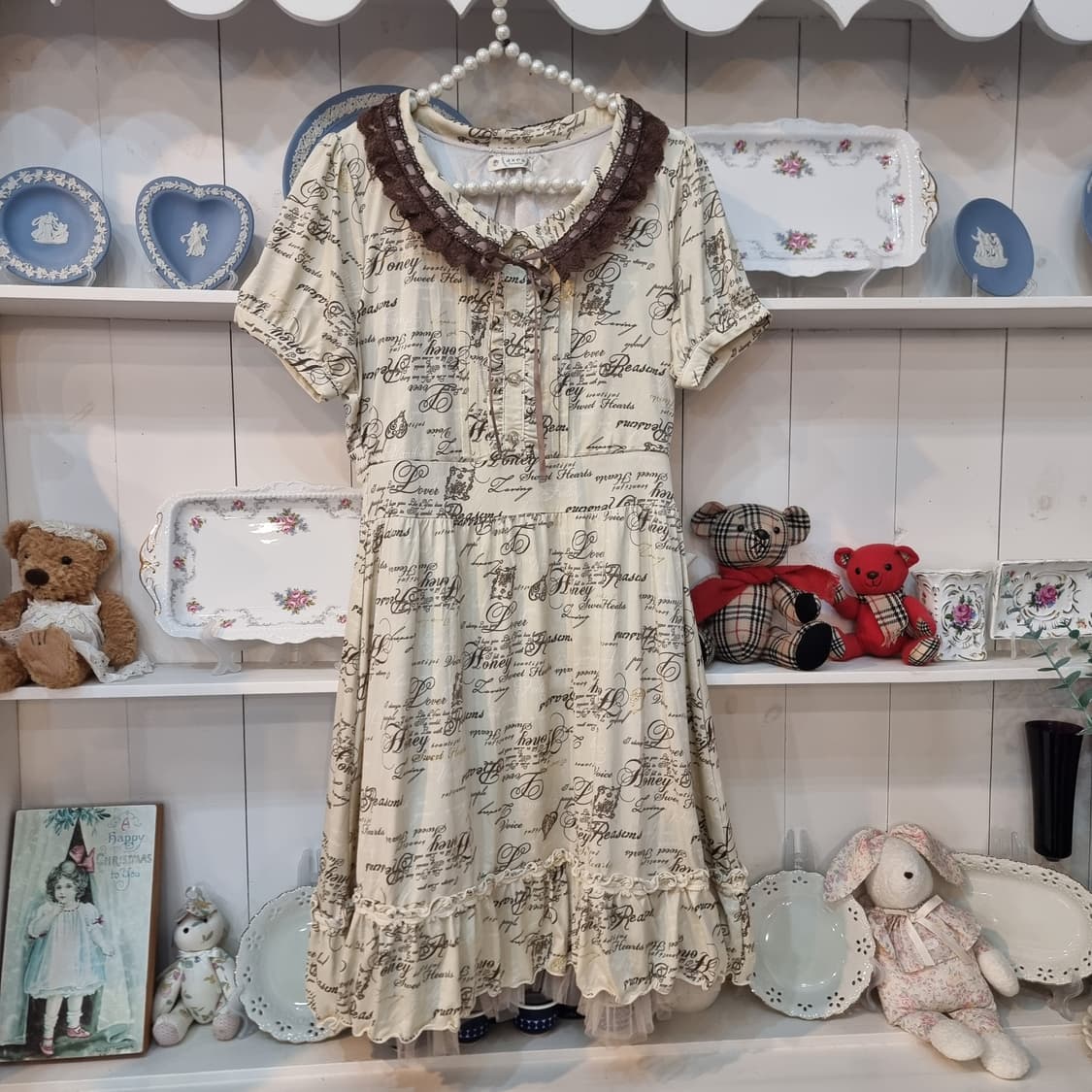 axes femme 레이스 카라 패턴 원피스 상품이미지4