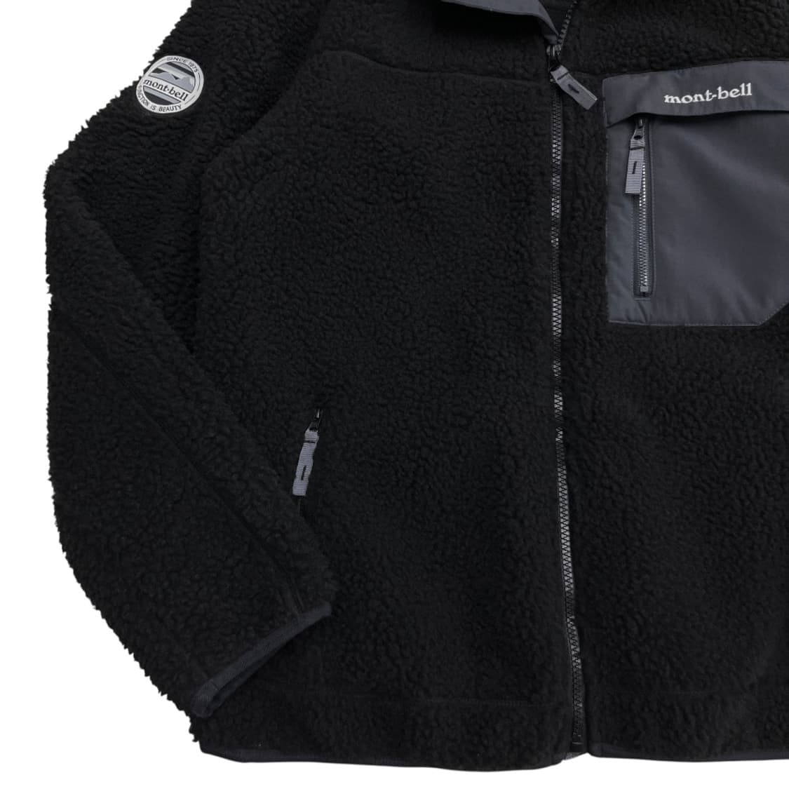 몽벨 블랙 뽀글이 포켓집업 100 상품이미지6